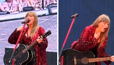 Taylor Swift Swallows Bug During London Eras Concert, Caught on Video