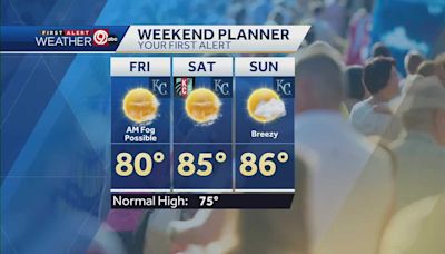 Kansas City headed toward a warm and dry weekend