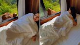Elephant greets woman through hotel room window in Thailand