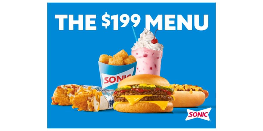 Sonic debuts $1.99 fast-food value menu