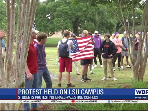 LSU sees loud but peaceful dueling protests over Palestine, war in Gaza; no arrests reported