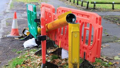 Vandals use power tools to cut down speed cameras