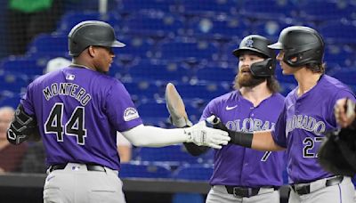 Highly-rated outfielder Jordan Beck 2 for 4 in major league debut for Rockies vs. Marlins