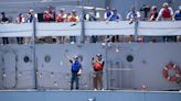 Welcome home, sailor: Battleship returns to Camden berth with special guests