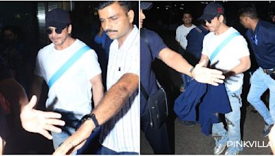 Shah Rukh Khan goes casual in white tee and denim as he returns to Mumbai in King style: WATCH