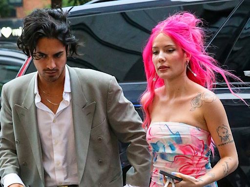 Halsey shows off her bold pink hair with boyfriend Avan Jogia in NYC