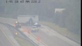 Jackknifed semi crash blocks I-95 in Brevard County