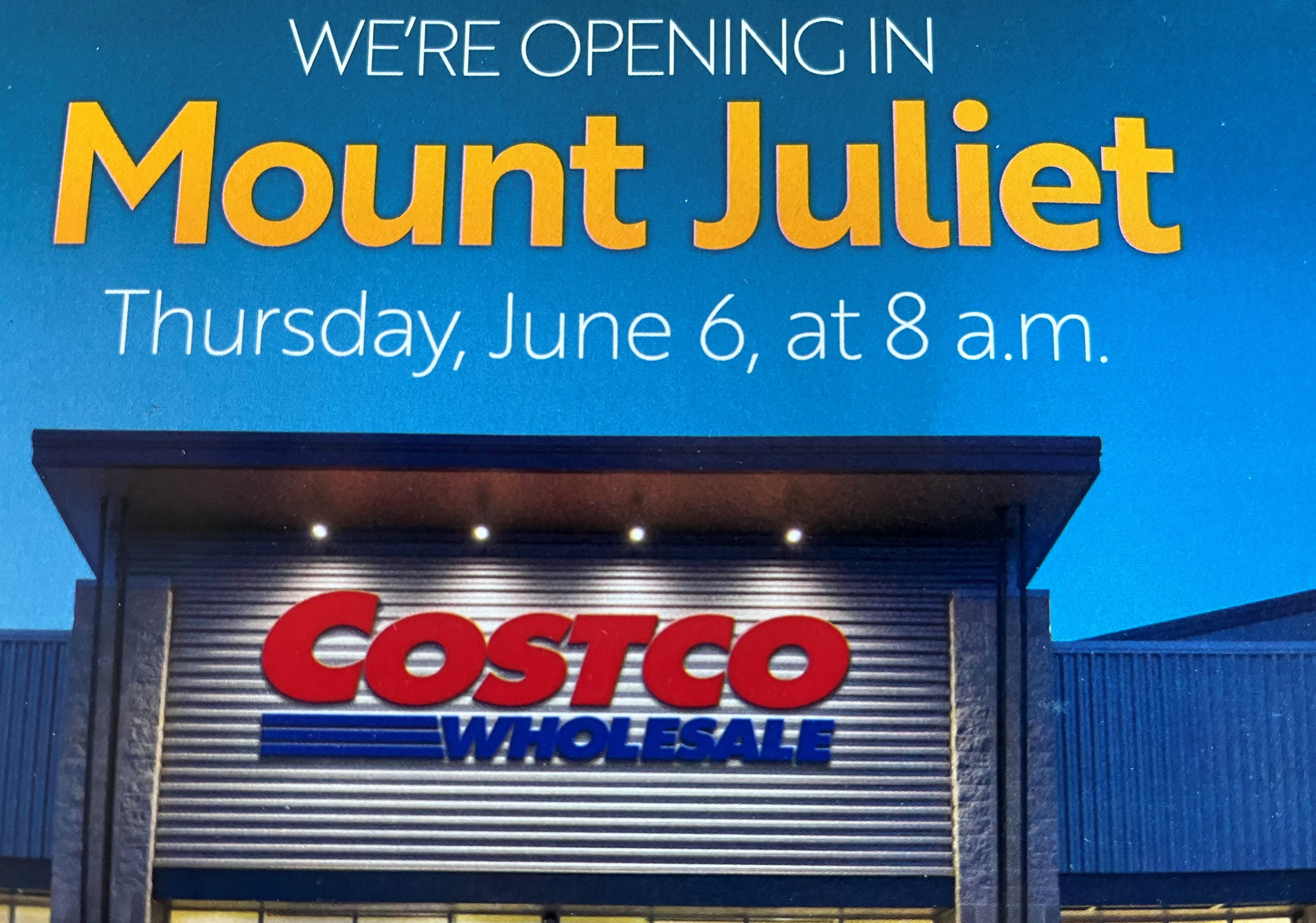 Newest Middle Tennessee Costco announces grand opening date in Mt. Juliet