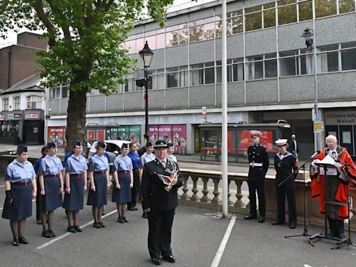 Mayor of Walsall honours the armed forces with a flag raising ceremony