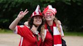 Danish fans sing 'it's never coming home' ahead of England Euros game