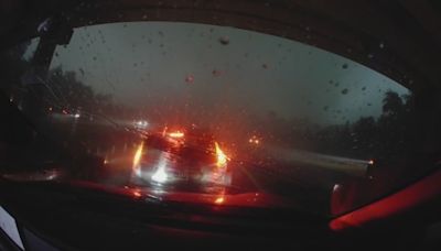 Dash camera captures moment tornado crossed I-65 in Maury County