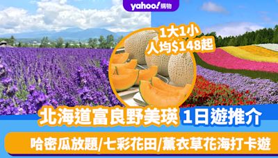 北海道旅遊｜富良野美瑛1日遊推介！1大1小、人均$148起 札幌出發嚐哈密瓜放題/夏之花田＋森林精靈露台打卡遊