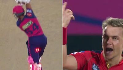 PBKS Captain Sam Curran's Cheeky Send Off to Yashasvi Jaiswal After Knocking Over the RR Opener: WATCH - News18