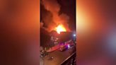 Raging fire tears through warehouses in Thailand during lantern festival