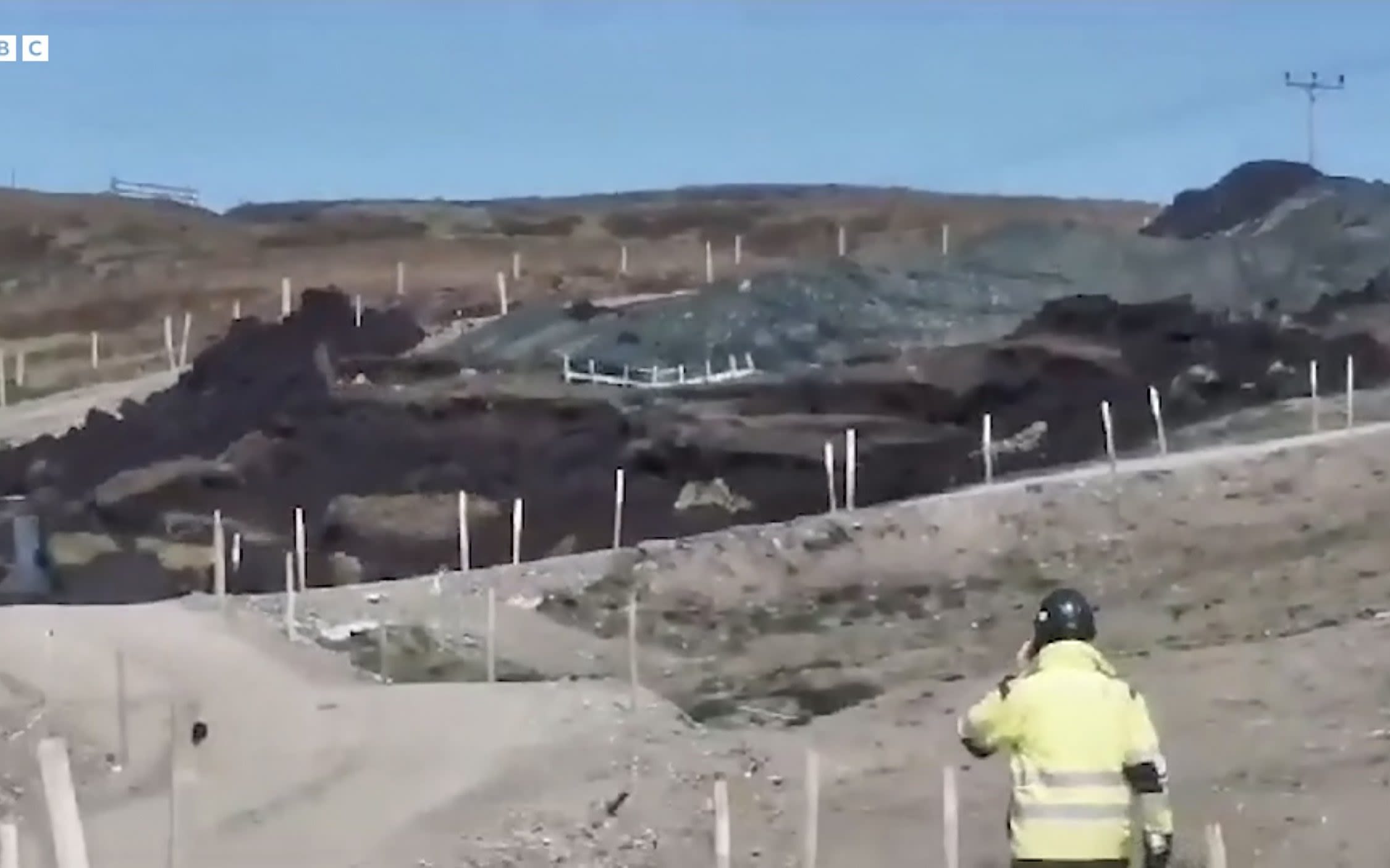 Watch: Landslide brings work at Shetland wind farm to a standstill