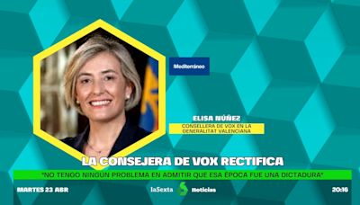 La consellera de Vox Elisa Núñez 'casi' recula: admite que Franco fue un dictador, pero es un debate ya "superado"