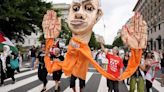 Gaza war protesters hold a ‘die-in’ near the White House as Netanyahu meets with Biden, Harris