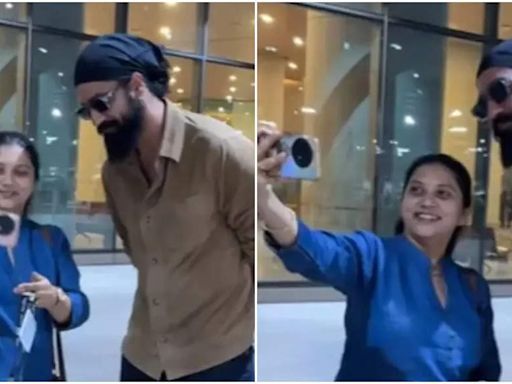 Vicky Kaushal's sweet selfie moment with a fan at the airport melts hearts | Hindi Movie News - Times of India