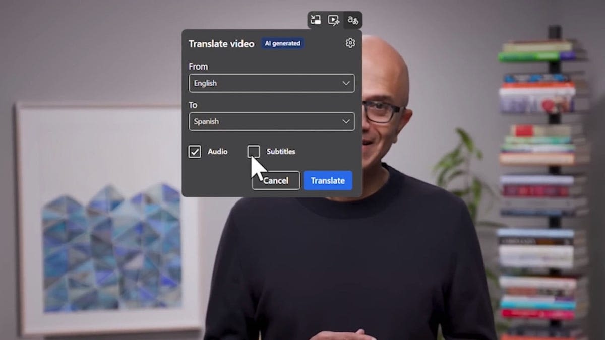 Microsoft Edge will use AI to translate YouTube videos while you watch