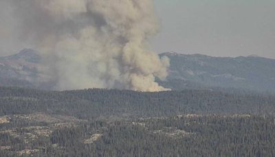 ‘Rapid’ vegetation fire burning in Tahoe National Forest near Soda Springs, officials say