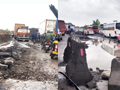 Potholes and Road Construction Work Double Nashik-Mumbai Travel Time | Nashik News - Times of India