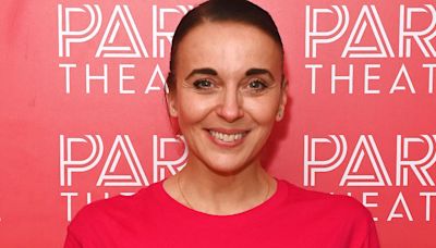 Amanda Abbington makes rare appearance with her fiancé and children