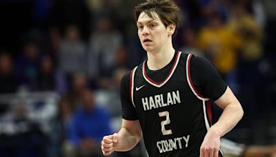 New Kentucky Wildcats wing Trent Noah averaged 32.3 points and 10 rebounds in the 2024 Kentucky Boys Sweet 16 while leading Harlan County to the state finals.