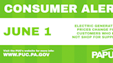 Changes coming to electric rates June 1 in Pennsylvania