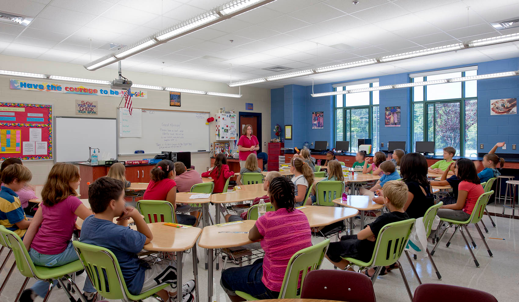 ... : schools + colleges: Locust Grove Middle School classroom