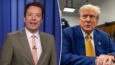 Jimmy Fallon says Trump needs a ‘shock collar’ to stay awake at hush money trial