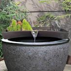 陶瓷圓形魚缸過濾器循環係統流水器搭配茶臺養魚盆庭院魚池造景配