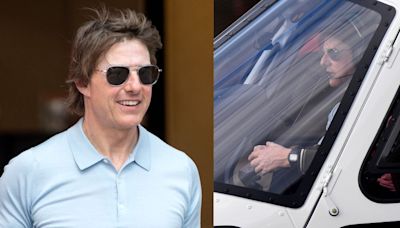 Tom Cruise Flies His Helicopter to Oxford for Quick Day Trip