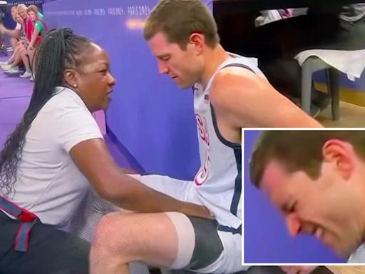 Fans can barely watch awkward moment Paris Olympics star gets groin massage