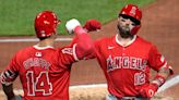 Pillar homers twice as the Angels beat the Pirates 9-0