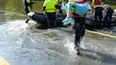 Heavy rains over Texas have led to water rescues, school cancellations and orders to evacuate