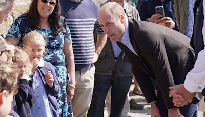 Kate 'doing well', says Prince William on Cornwall visit