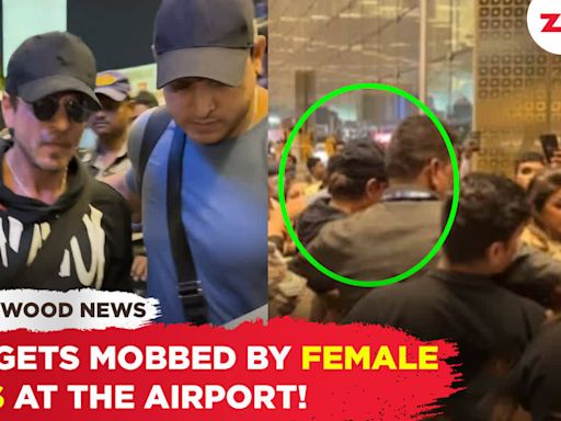 Shah Rukh Khan mobbed by female fans at Mumbai airport; Netizens question people's sanity