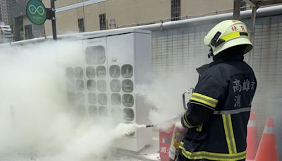 加油站內Gogoro電池交換站突爆炸 濃煙密布嚇壞員工