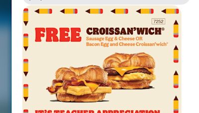 Burger King is offering free croissants for teachers in honor of teacher appreciation week - KVIA