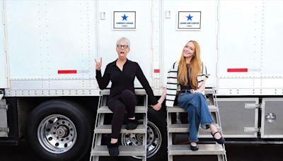 Fans go wild at behind the scenes snap of Jamie Lee Curtis and Lindsay Lohan filming Freaky Friday 2