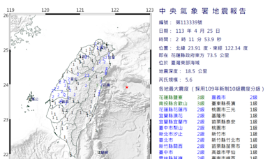 東部又一夜震6次！北台灣超有感 氣象署：盆地有放大效果