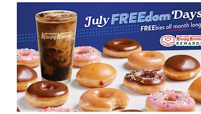 Krispy Kreme offers free doughnuts and iced coffee twice a week for all of July