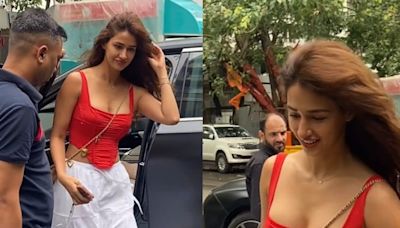 Disha Patani Looks Chic In Red Crop Top And White Skirt, Gets Papped In the City; Video Goes Viral - News18