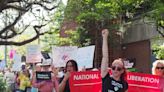 Hundreds march, rally in support of abortion rights