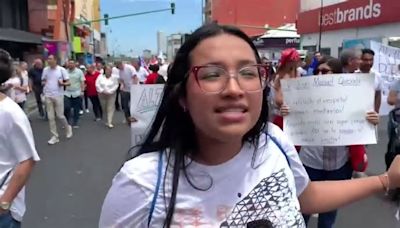 Grupos sociales protestan contra el Gobierno en Costa Rica