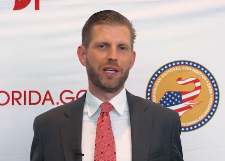 Eric Trump tells Florida GOP when he knew Donald Trump was 'back' after assassination attempt
