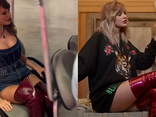 Swifties think Taylor Swift’s thigh-high red boots are a ‘Reputation’ Easter egg