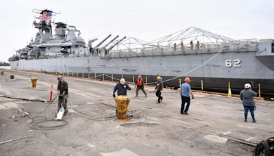 Battleship New Jersey to stay longer in dry dock. What's the outlook for its return?