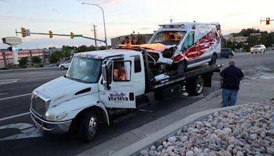 Several people taken to hospitals after ambulance and car collide in South Ogden