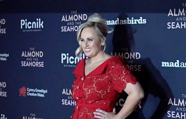 Rebel Wilson dazzles in red dress at UK premiere of The Almond and the Seahorse